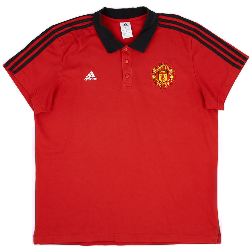 2017-18 Manchester United adidas Polo Shirt - 9/10 - (XL)