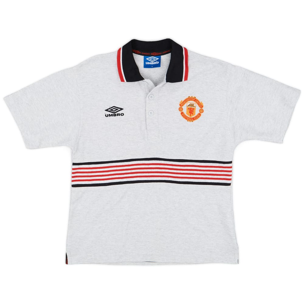 1994-96 Manchester United Umbro Polo Shirt - 9/10 - (XL.Boys)