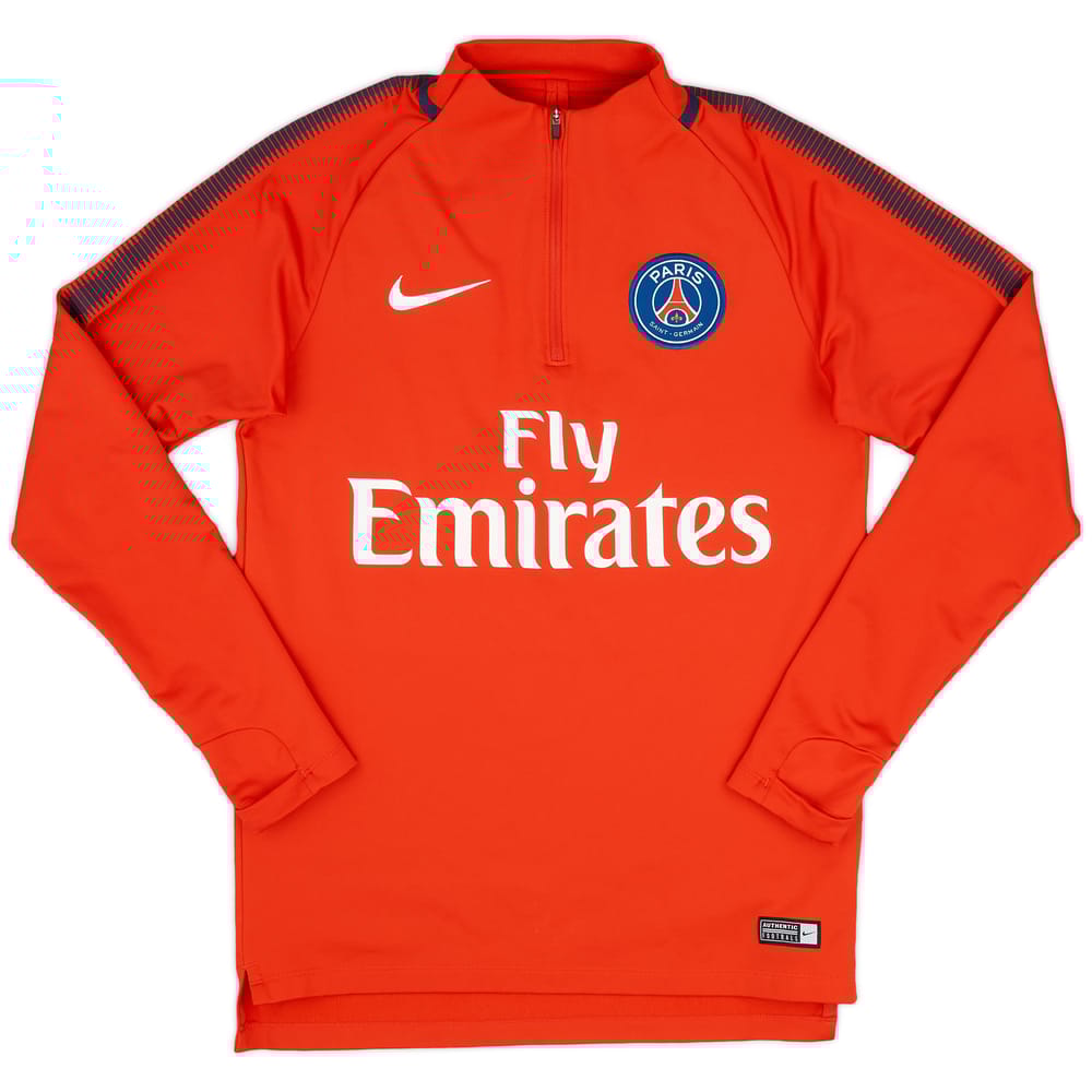 2017-18 Paris Saint-Germain Nike 1/4 Zip Training Top - 9/10 - (S)