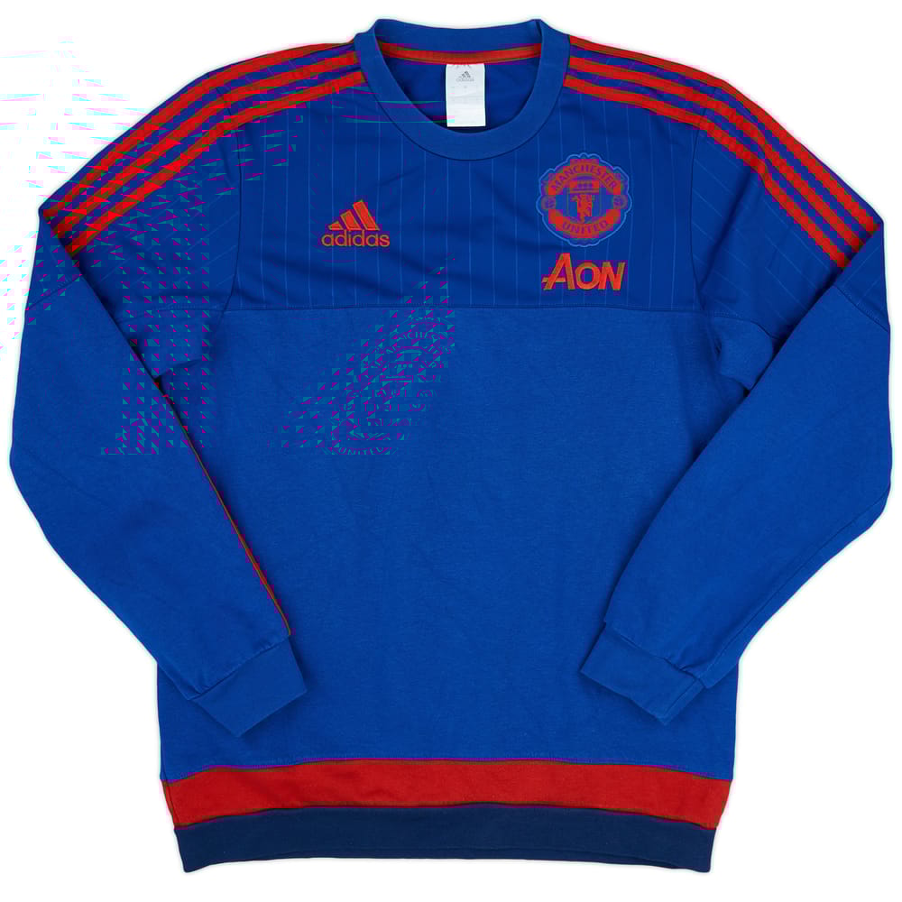 2015-16 Manchester United adidas Sweat Top - 9/10 - (S)