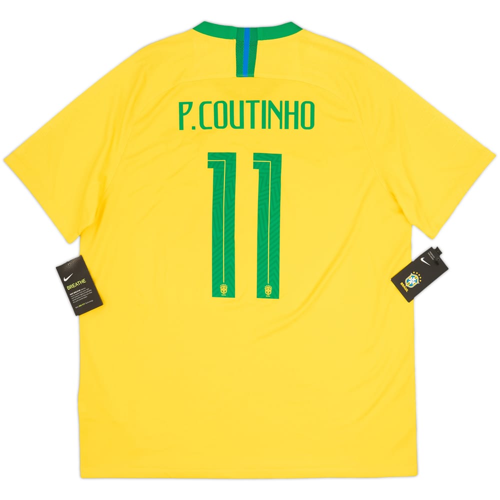 2018-19 Brazil Home Shirt Coutinho #11 (XL)