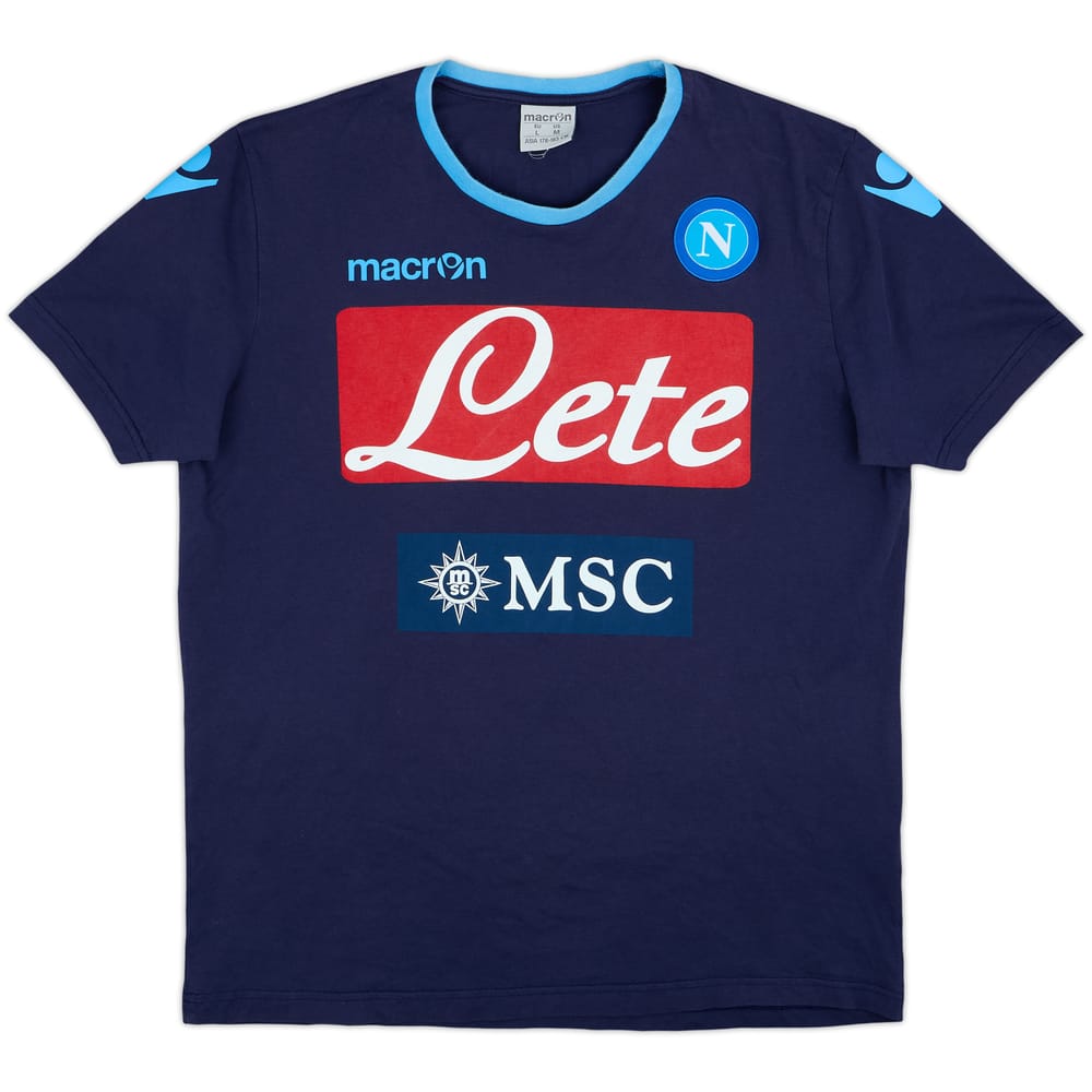 2013-14 Napoli Macron Cotton Tee - 8/10 - (L)