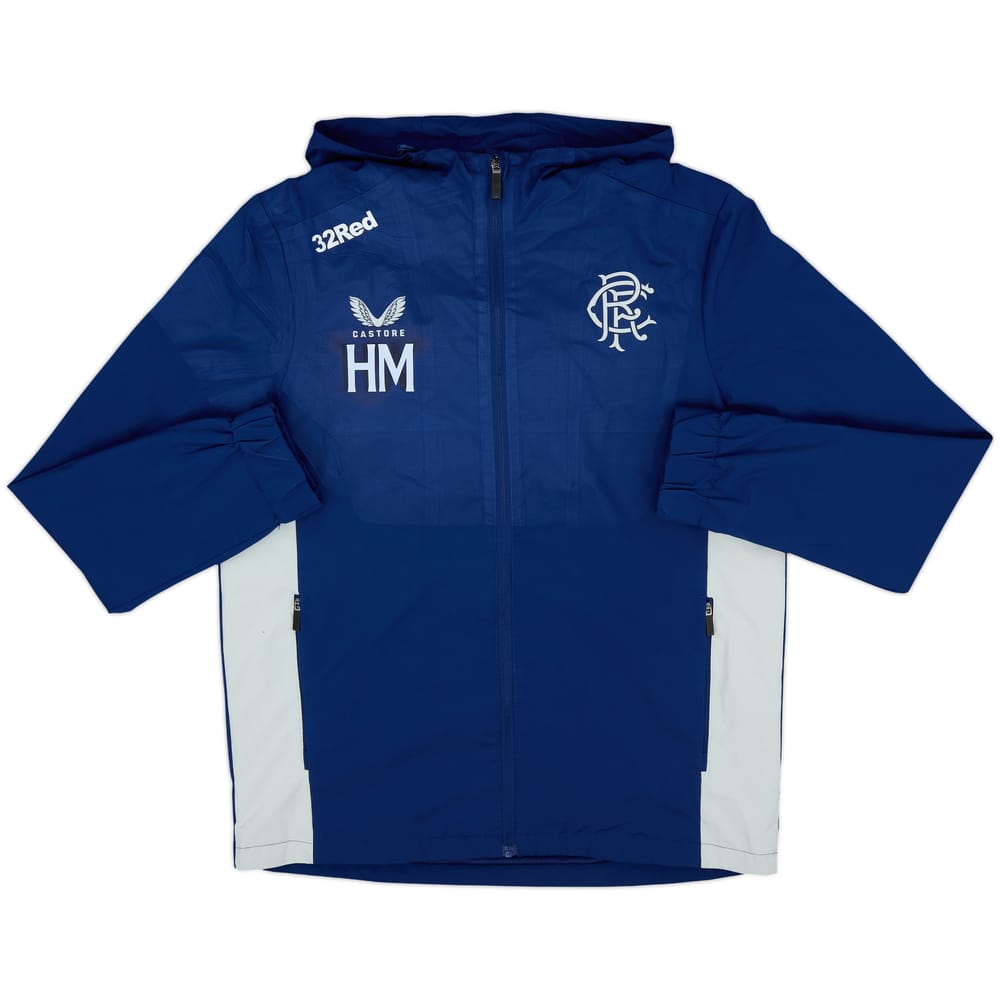 2022-23 Rangers Castore Staff Issue Hooded Rain Jacket HM - 5/10 - (S)