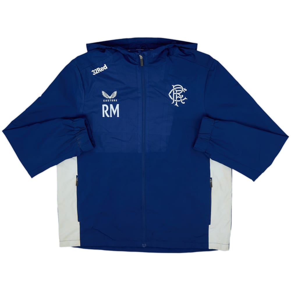 2022-23 Rangers Castore Staff Issue Hooded Rain Jacket RM (Roy Makaay) - 9/10 - (XL)