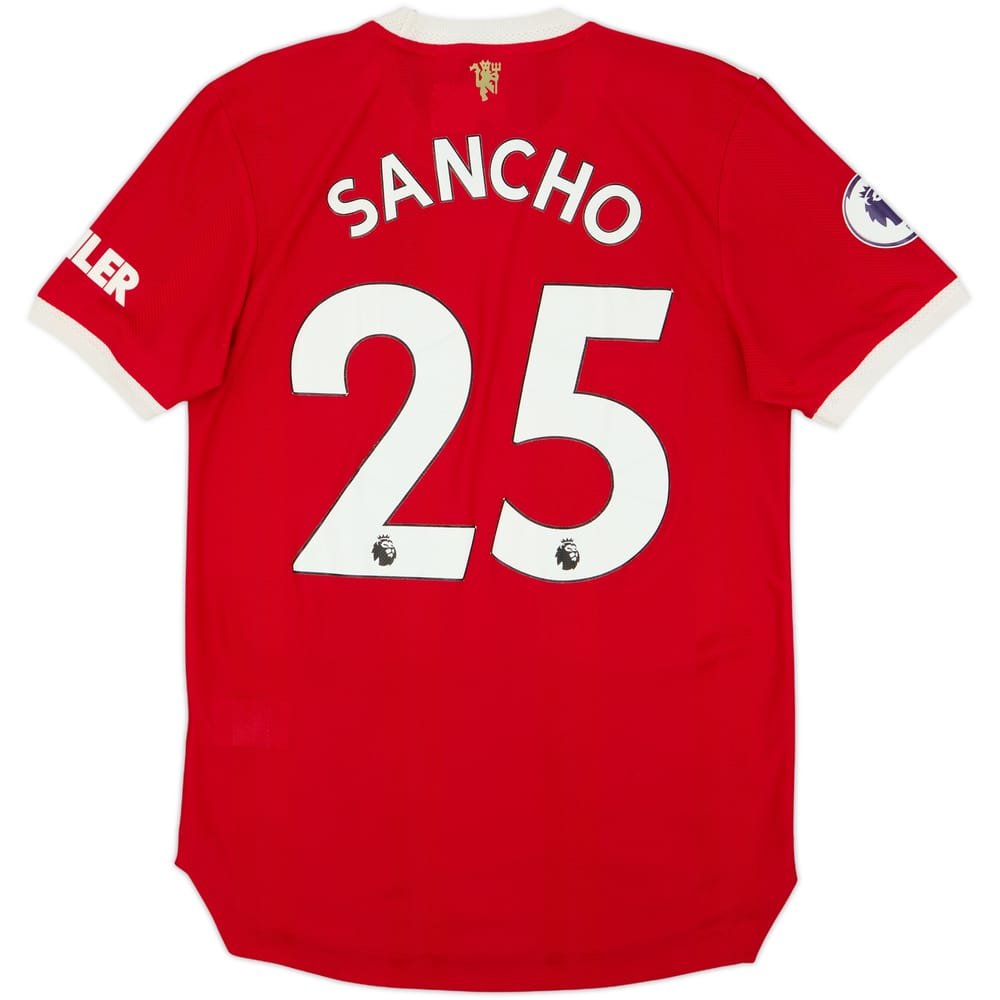 2021-22 Manchester United Authentic Home Shirt Sancho #25 - 6/10 - (S)