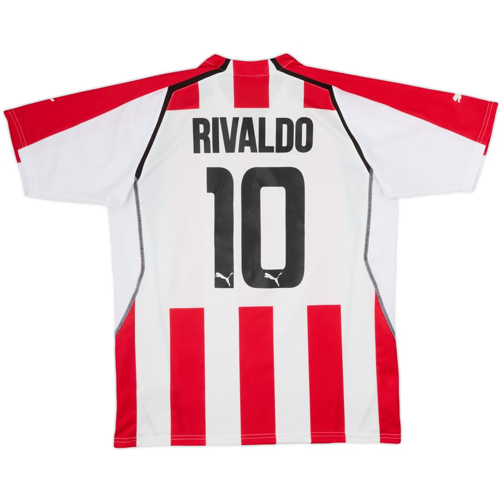 2005-06 Olympiakos Home Shirt Rivaldo #10 - 8/10 - (XL)