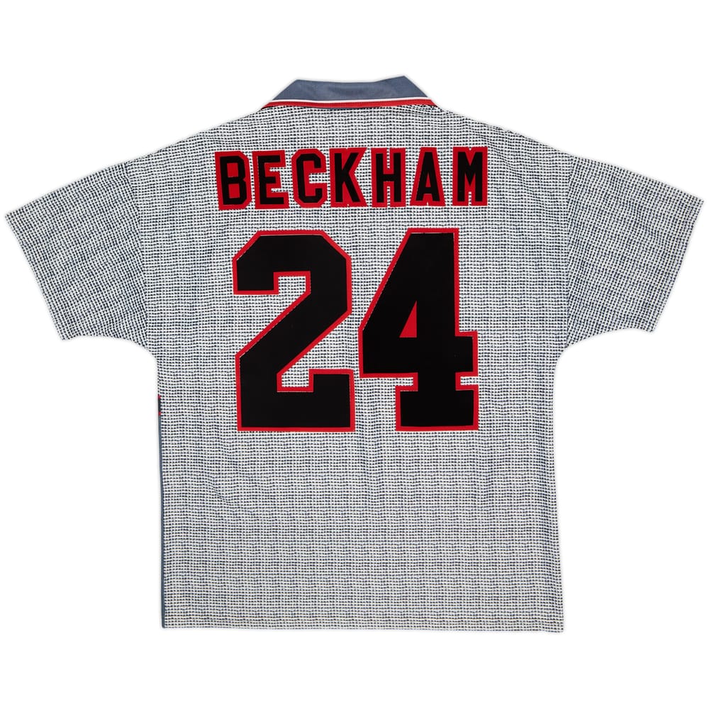 1995-96 Manchester United Away Shirt Beckham #24 - 6/10 - (M)