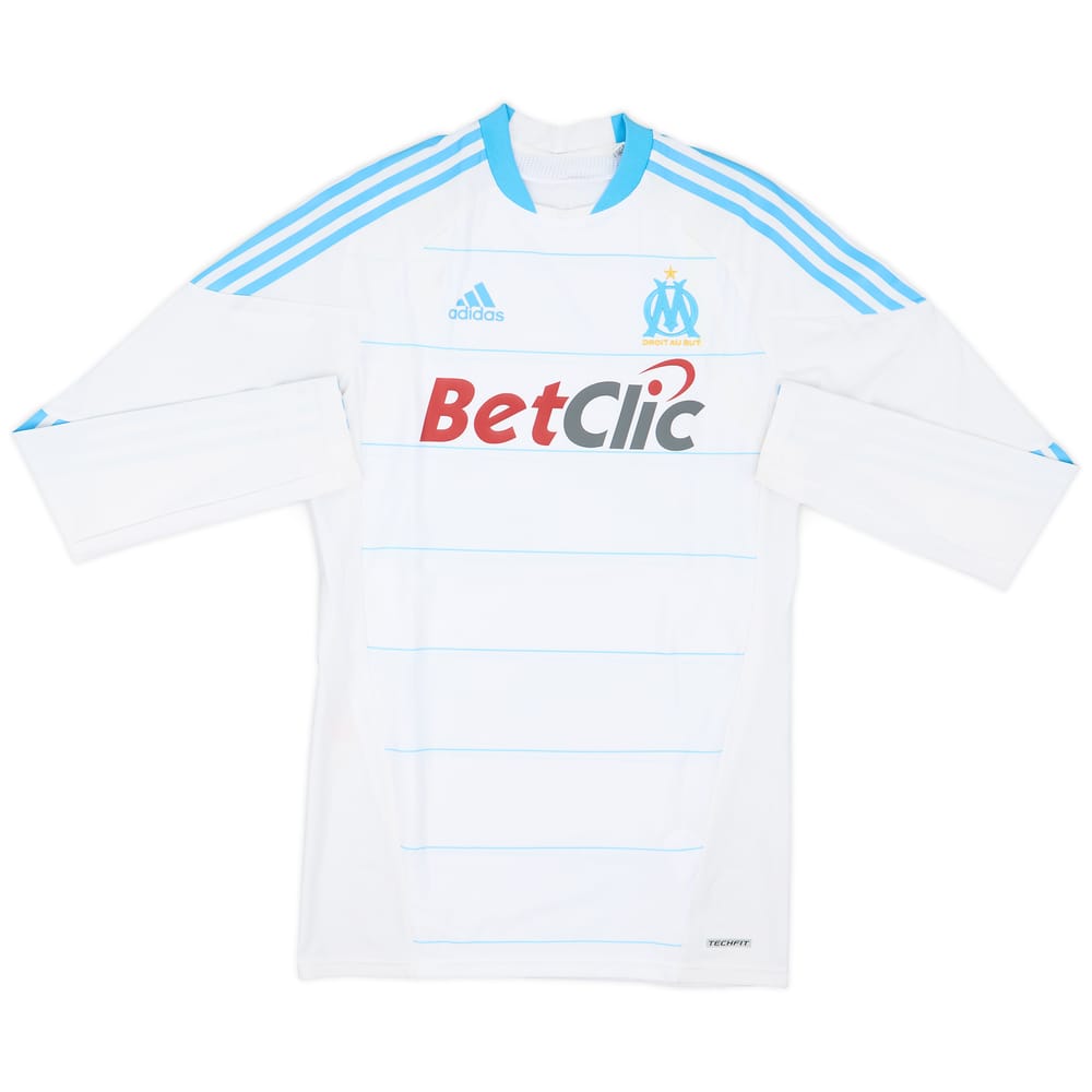 2010-11 Olympique Marseille Player Issue TechFit Home L/S Shirt - 5/10 - (XL)