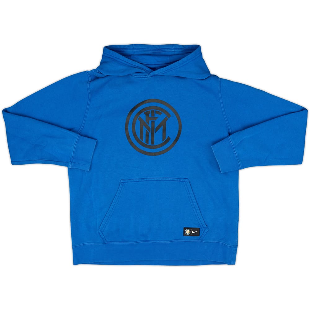 2017-18 Inter Milan Nike Hooded Sweat Top - 8/10 - (XL.Boys)