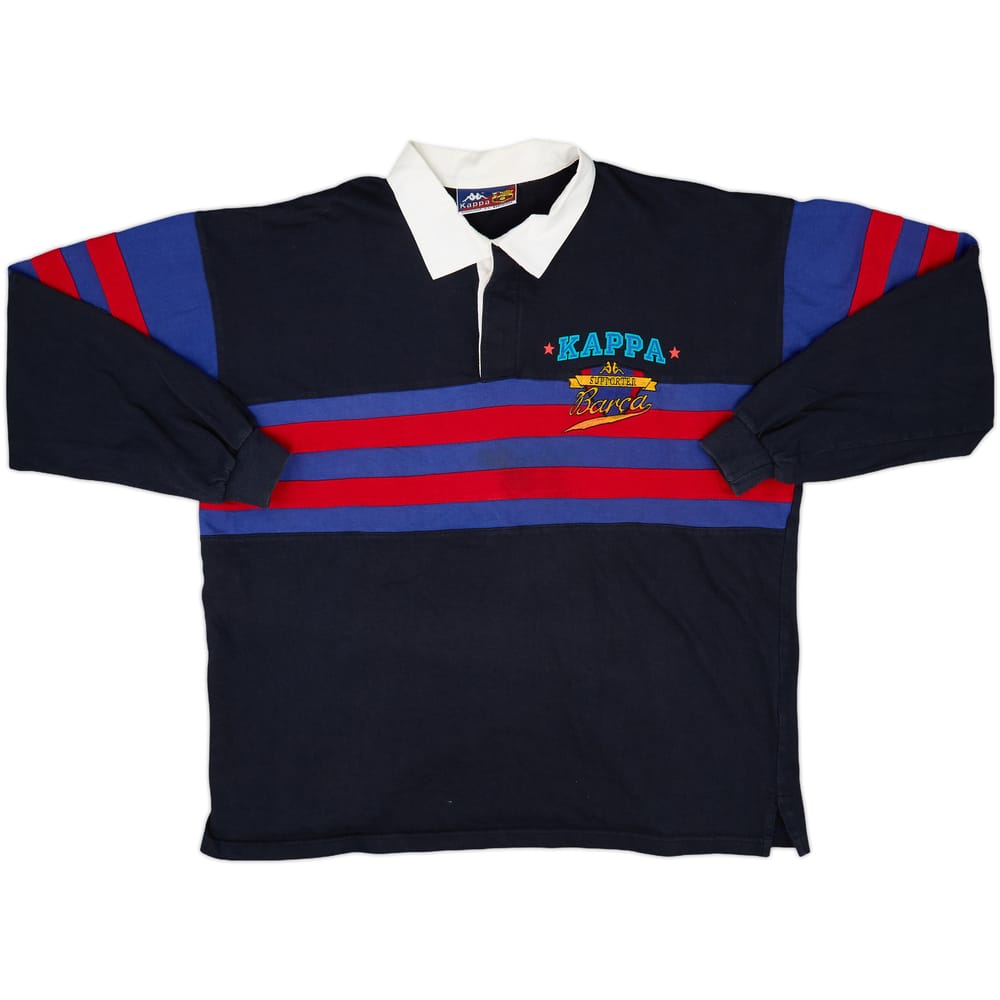 1996-97 Barcelona Kappa Rugby Polo L/S Shirt - 9/10 - (XL)