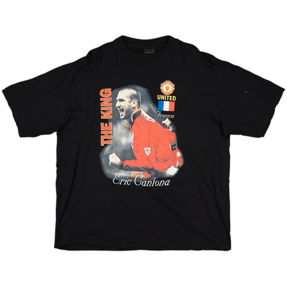 1996-97 Manchester United 'Eric Cantona' Graphic Tee - 9/10 - (L)