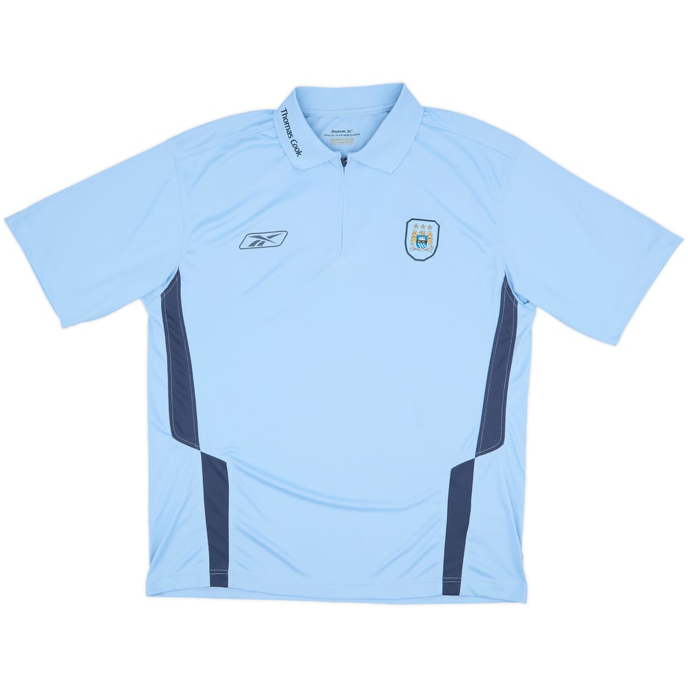 2004-05 Manchester City Reebok 1/4 Zip Polo Shirt - 9/10 - (M)