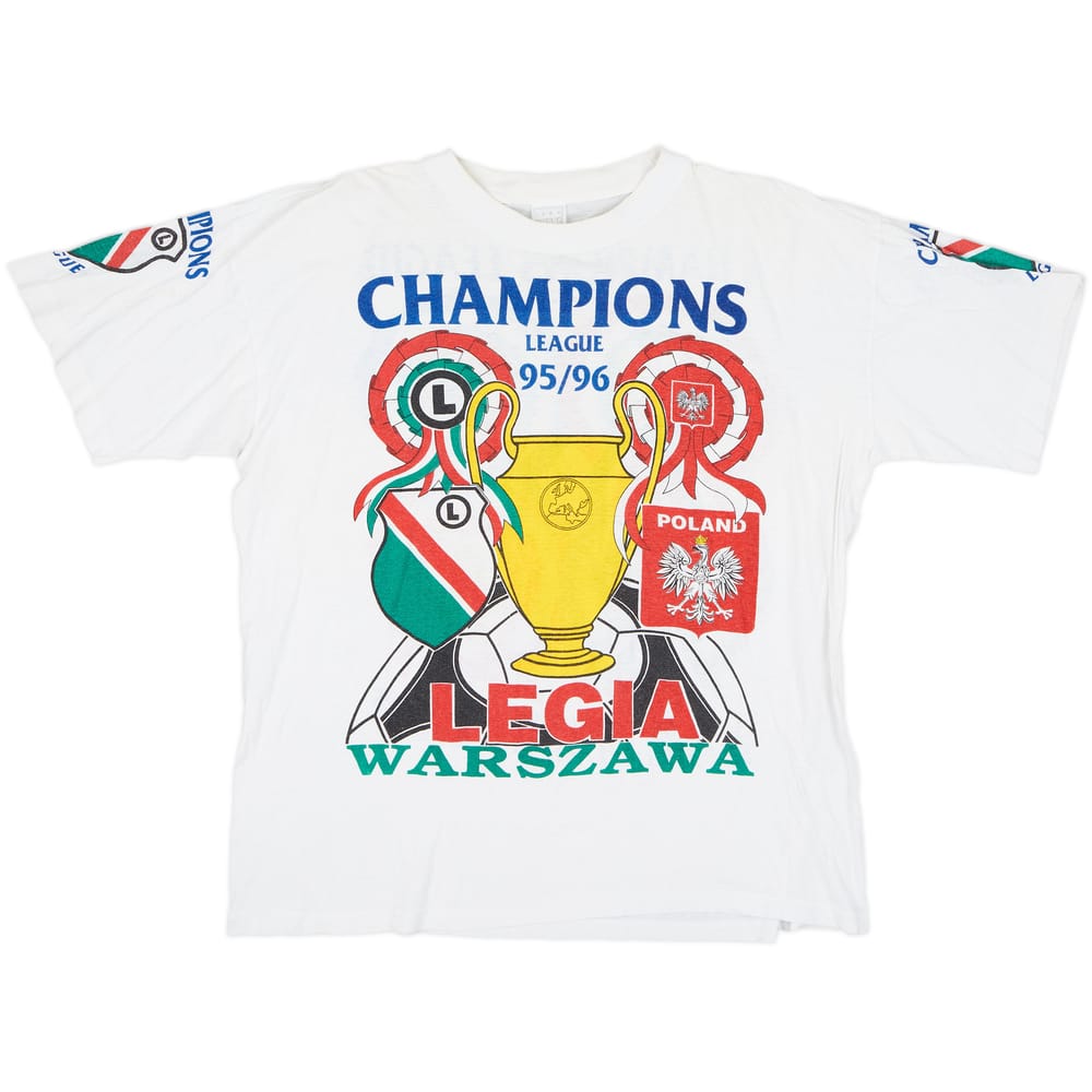 1995-96 Legia Warsaw Graphic Tee - 9/10 - (XXL)