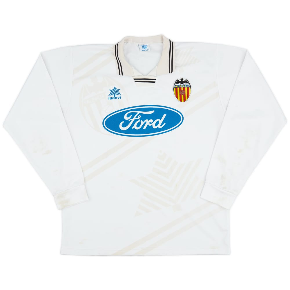 1995-96 Valencia Home L/S Shirt - 5/10 - (M/L)