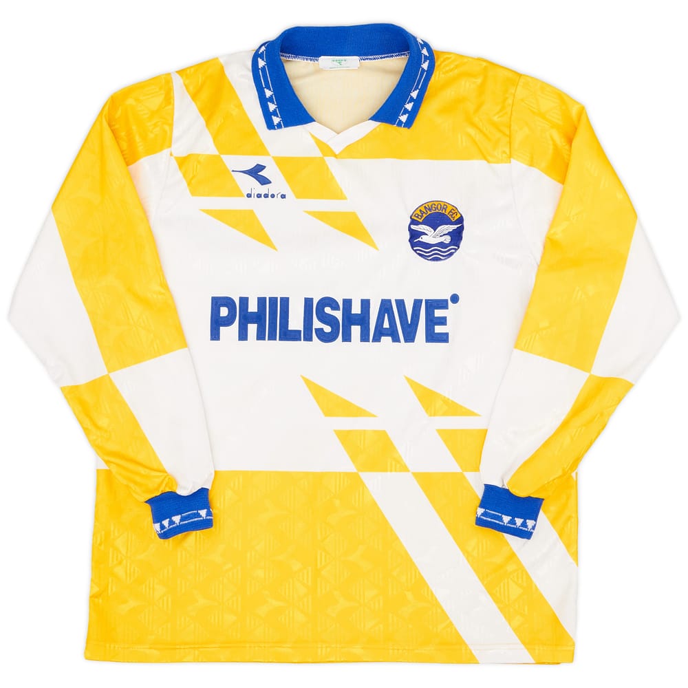 1993-94 Bangor FC Home L/S Shirt - 9/10 - (XL)