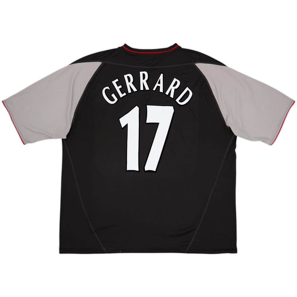 2002-04 Liverpool Away Shirt Gerrard #17 - 9/10 - (XXL)