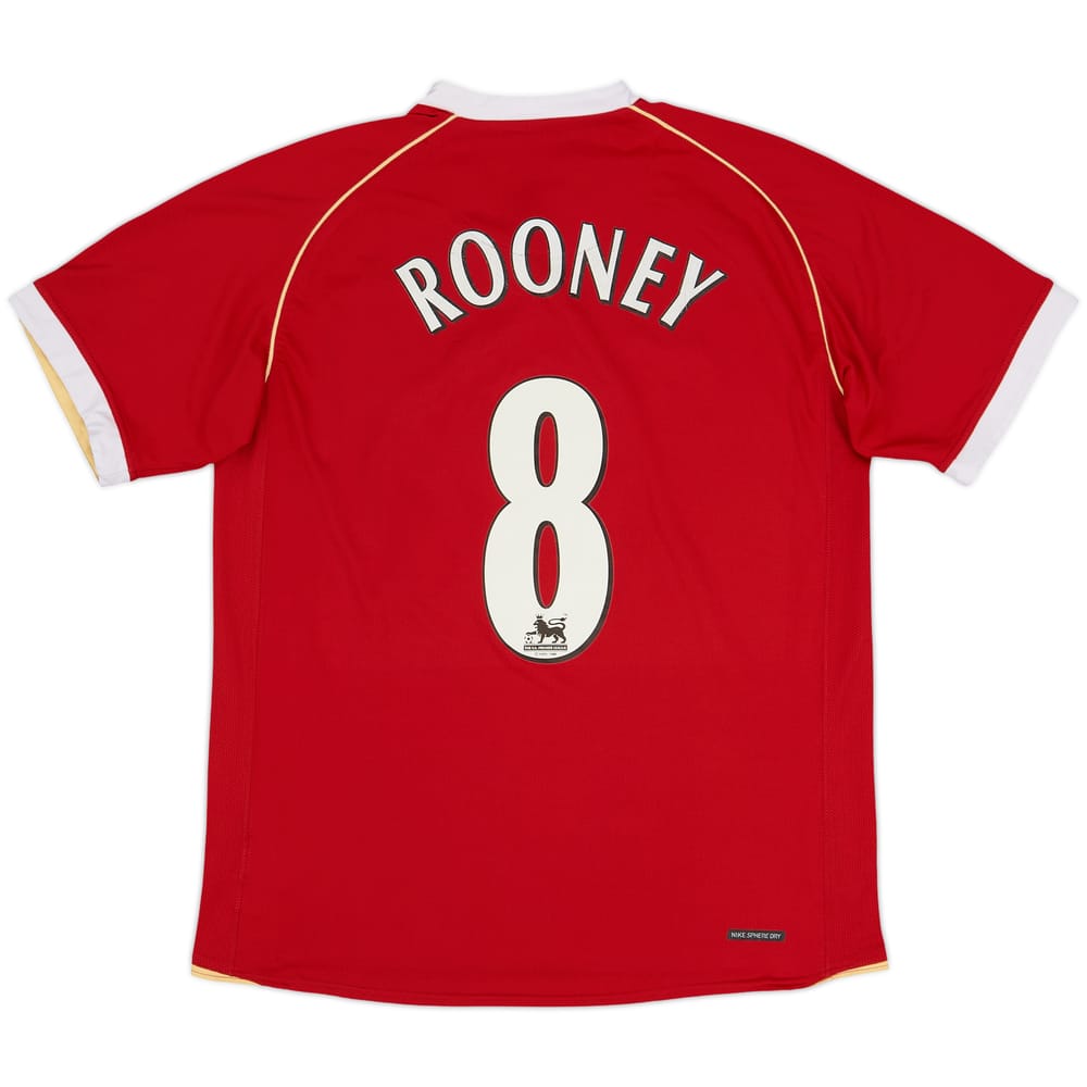 2006-07 Manchester United Home Shirt Rooney #8 - 7/10 - (M)