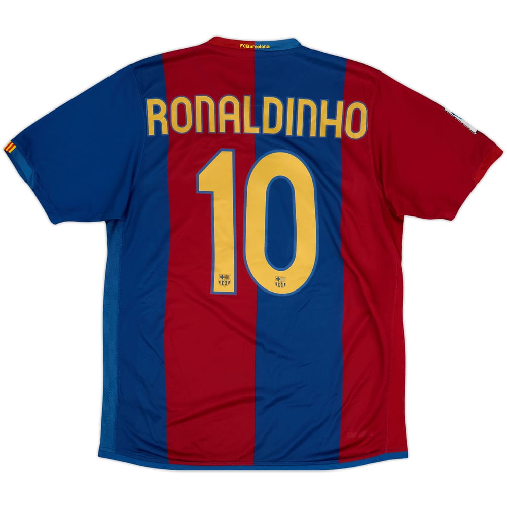 2006-07 Barcelona Home Shirt Ronaldinho #10 - 8/10 - (M)