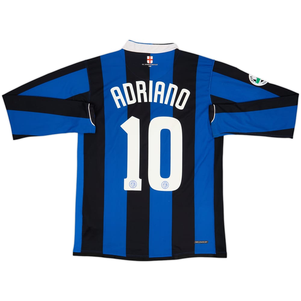 2006-07 Inter Milan Home L/S Shirt Adriano #10 - 6/10 - (M)