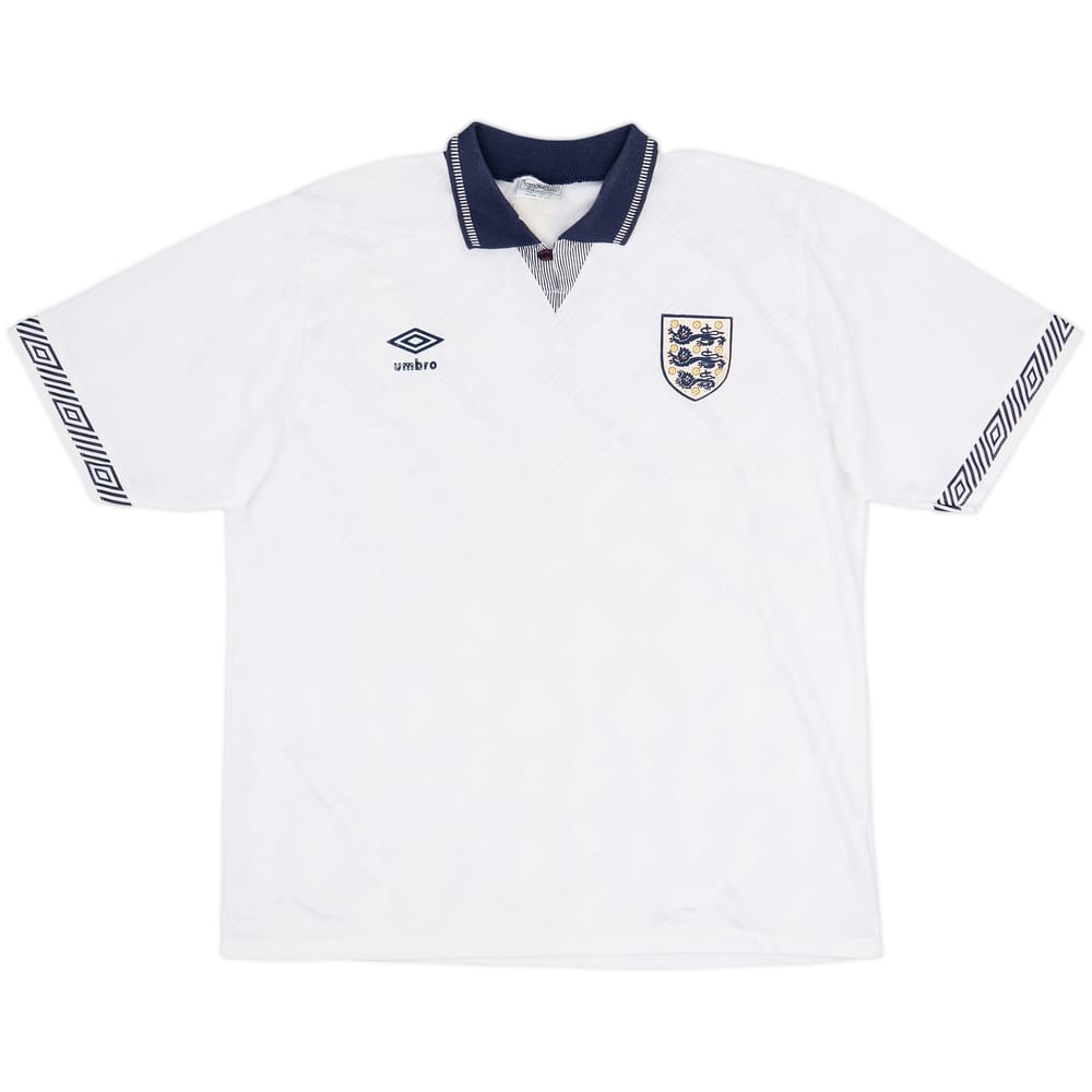 1990-92 England Home Shirt - 7/10 - (L)