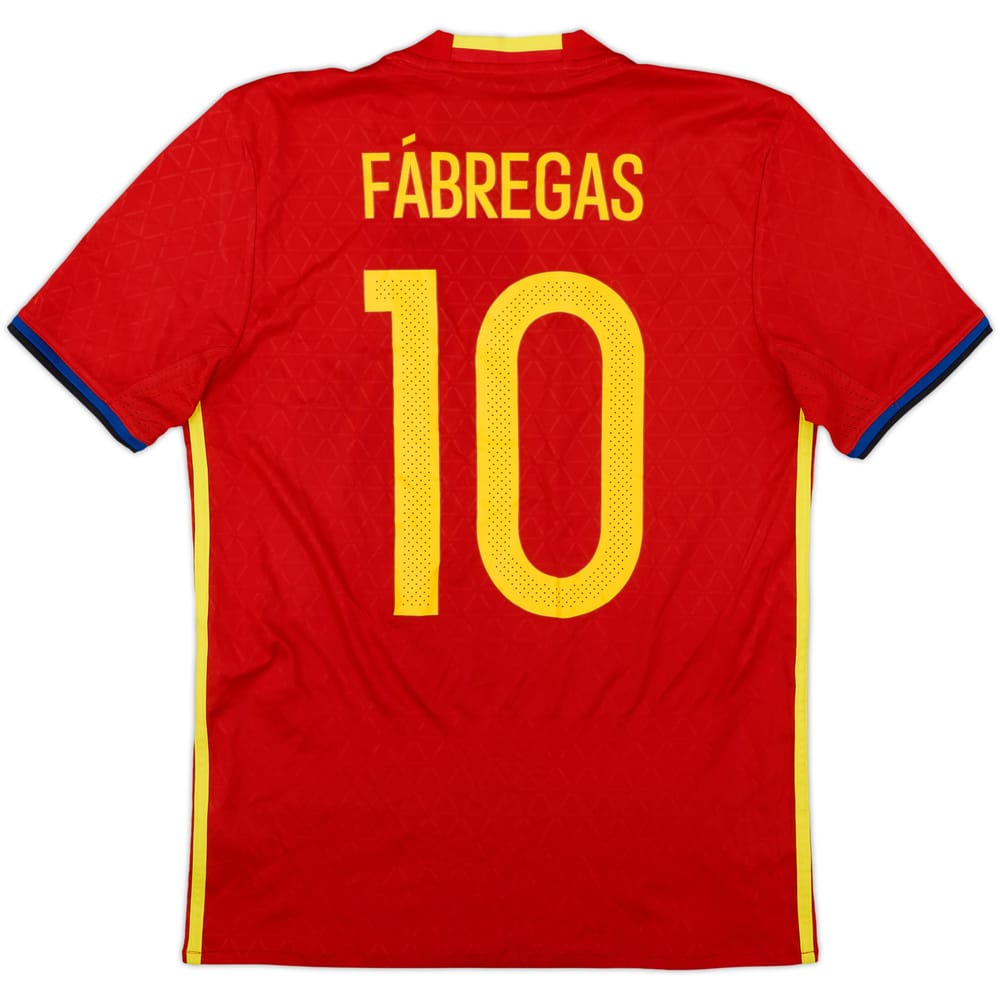 2016-17 Spain Home Shirt Fabregas #10 - 8/10 - (S)