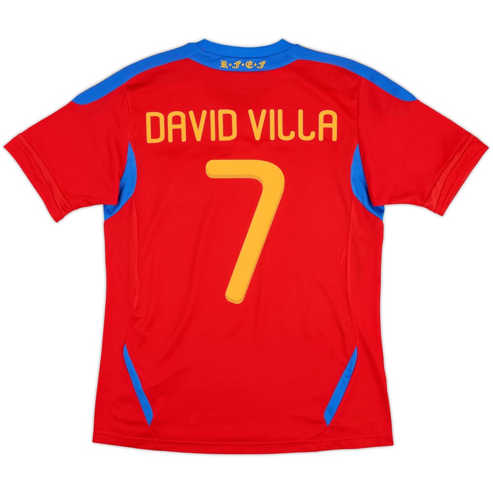 2010-11 Spain Home Shirt David Villa #7 - 10/10 - (XL.Boys)
