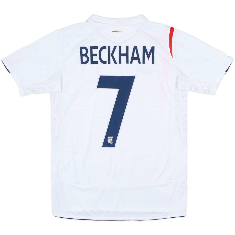 2005-07 England Home Shirt Beckham #7 - 6/10 - (S)