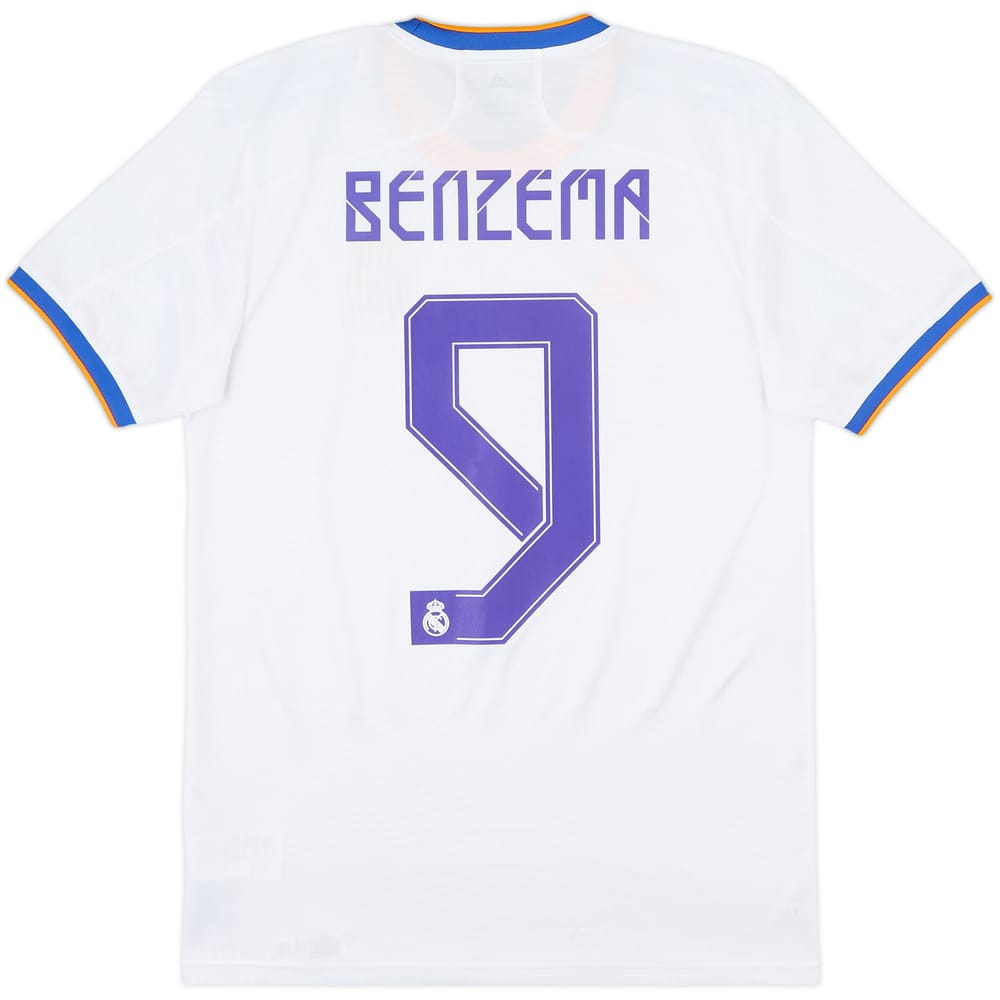 2021-22 Real Madrid Home Shirt Benzema #9 - 7/10 - (S)