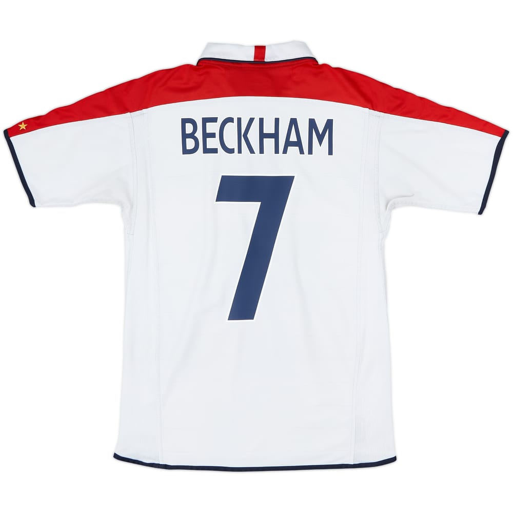 2003-05 England Home Shirt Beckham #7 - 5/10 - (S)