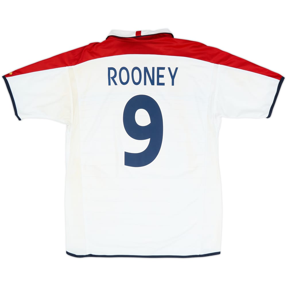 2003-05 Inglaterra Camiseta Local Rooney #9 - 5/10 - (XL)