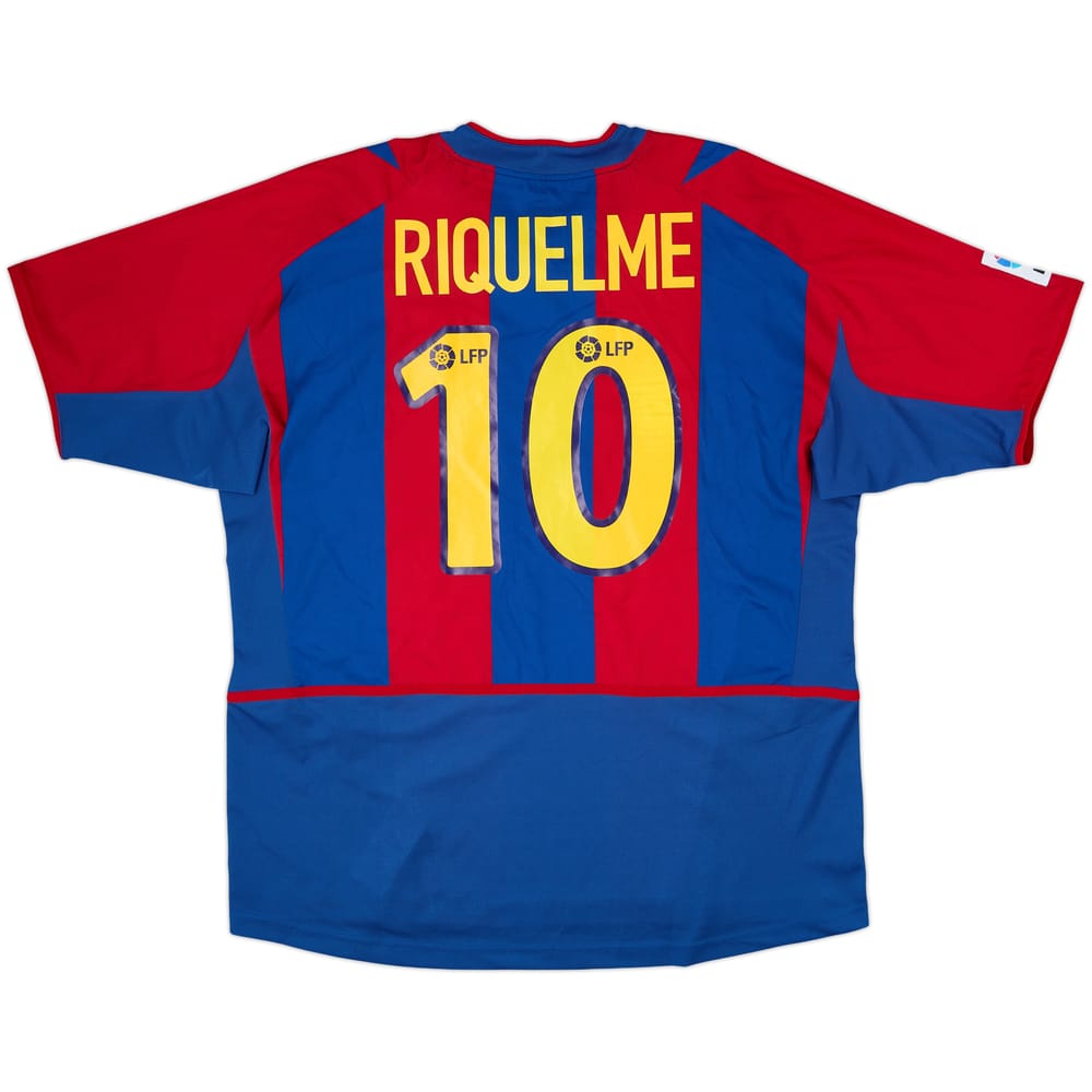 2002-03 Barcelona Home Shirt Riquelme #10 - 8/10 - (XL)