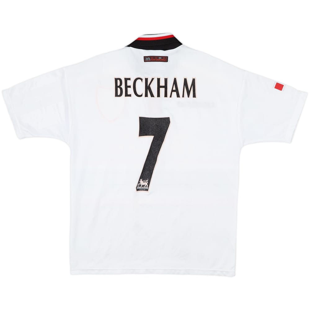 1997-99 Manchester United Away Shirt Beckham #7 - 8/10 - (Y)