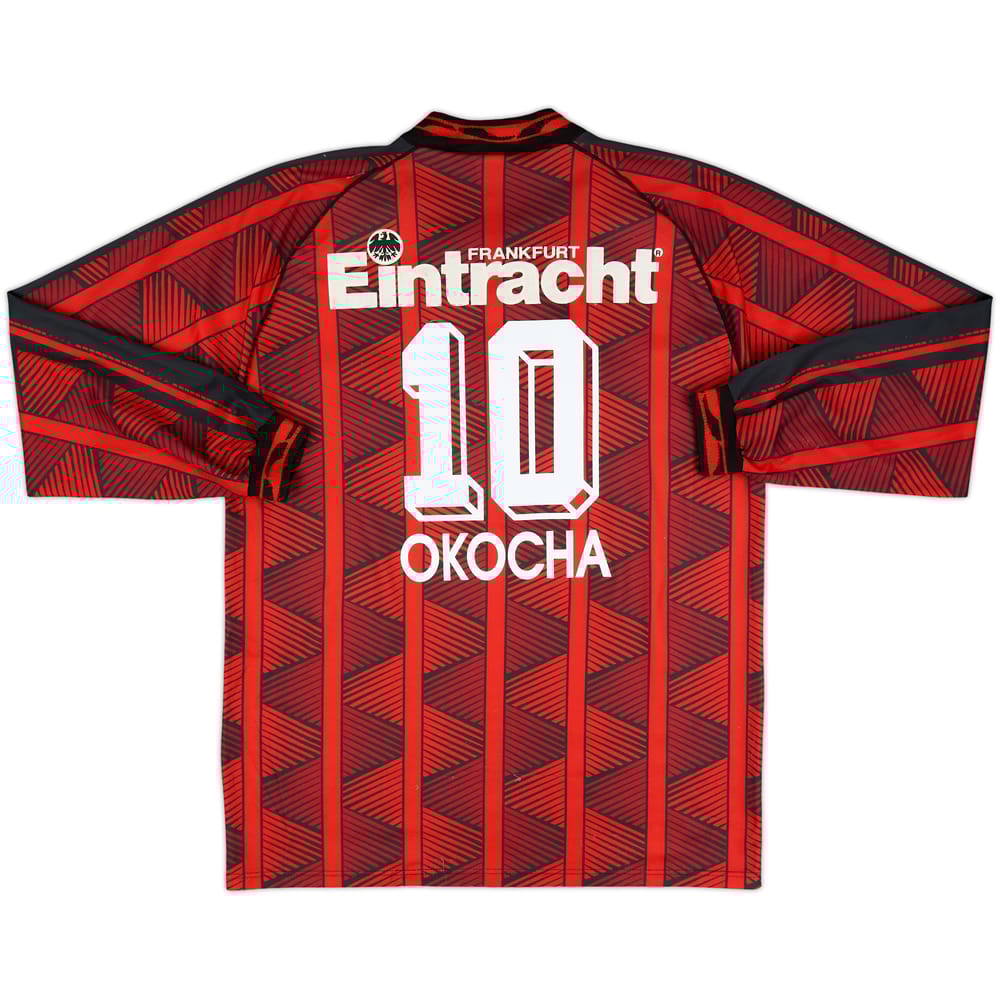 1995-96 Eintracht Frankfurt Home L/S Shirt Okocha #10 - 8/10 - (M)