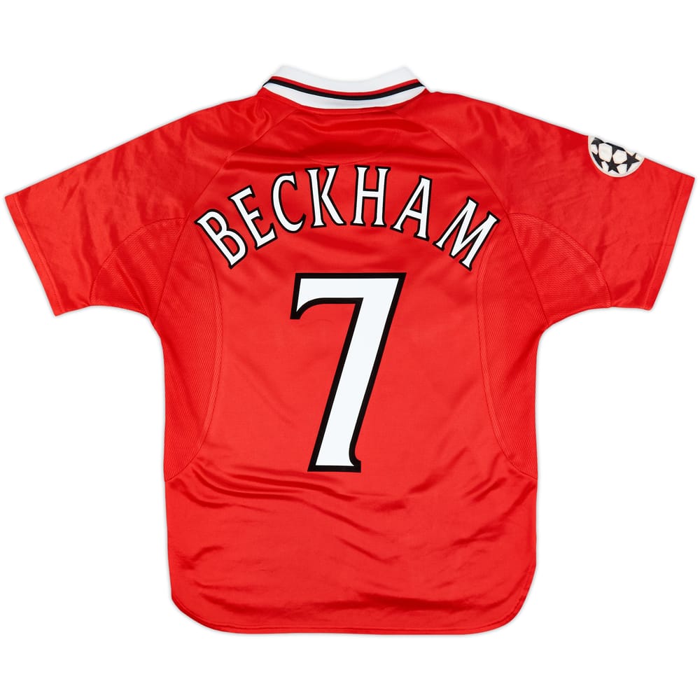1999-00 Manchester United 'CL Winners' Shirt Beckham #7 - 8/10 - (Y)