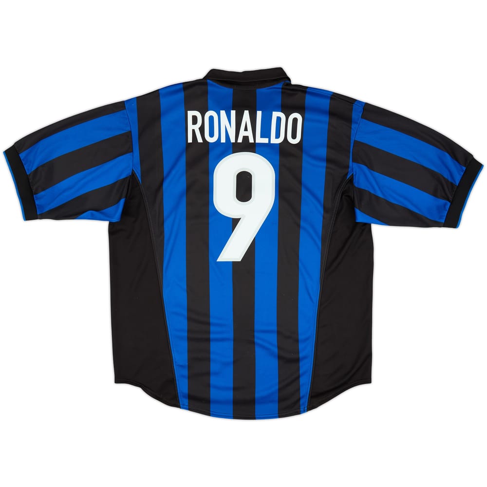1998-99 Inter Milan Home Shirt Ronaldo #9 - 8/10 - (XL)
