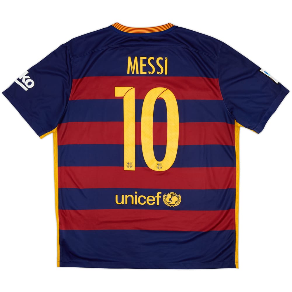 2015-16 Barcelona Home Shirt Messi #10 - 7/10 - (L)