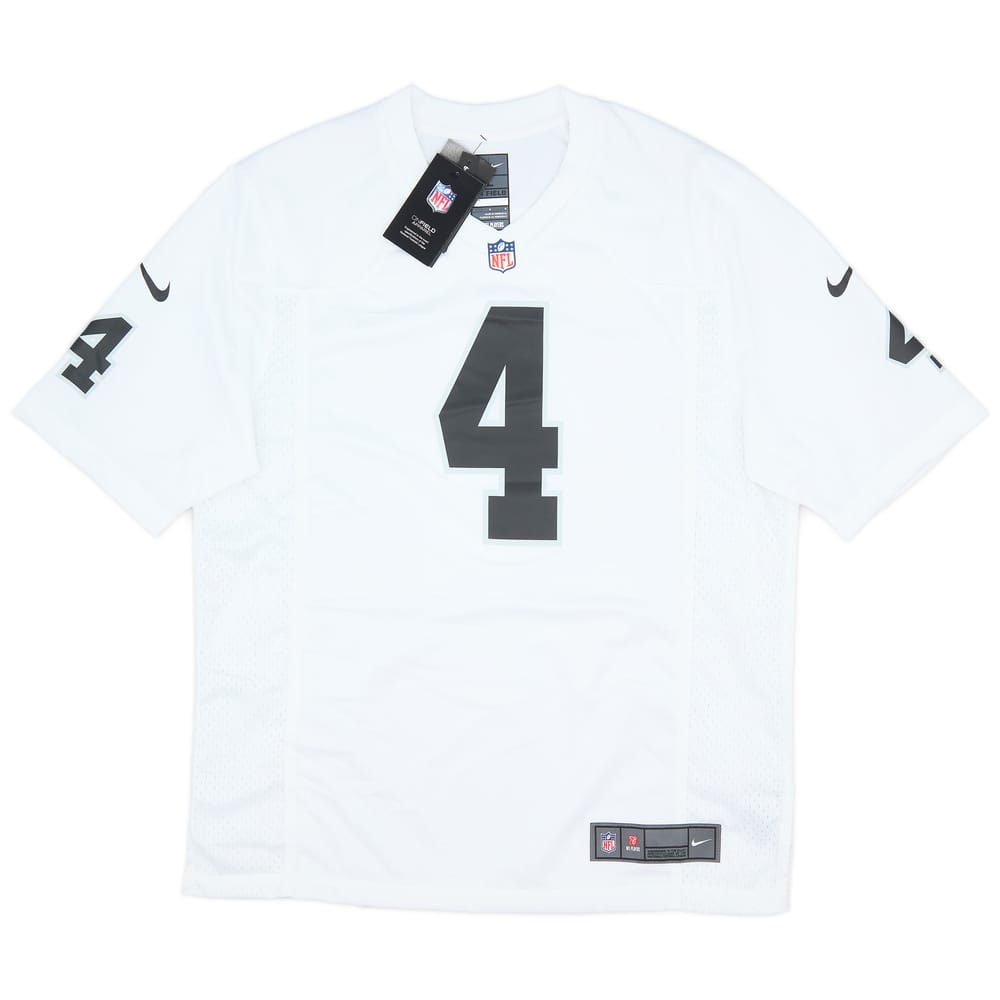2020-22 Las Vegas Raiders Carr #4 Nike Game Away Jersey (L)