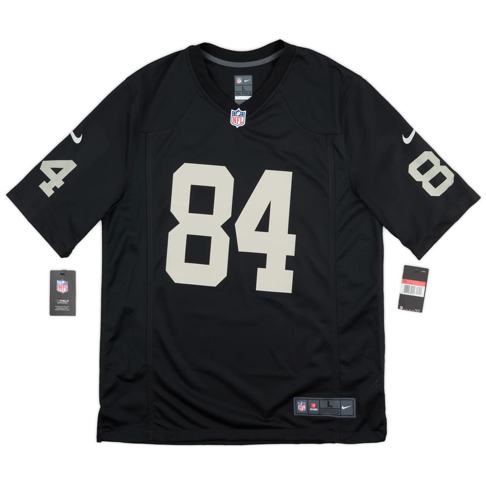 2019 Oakland Raiders Brown #84 Nike Game Home Jersey (L)