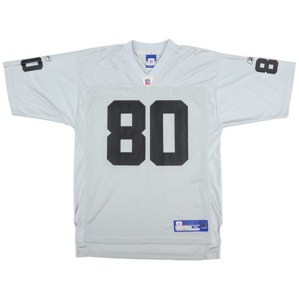 2004 Oakland Raiders Rice #80 Reebok On Field Alternate Jersey (Good) M