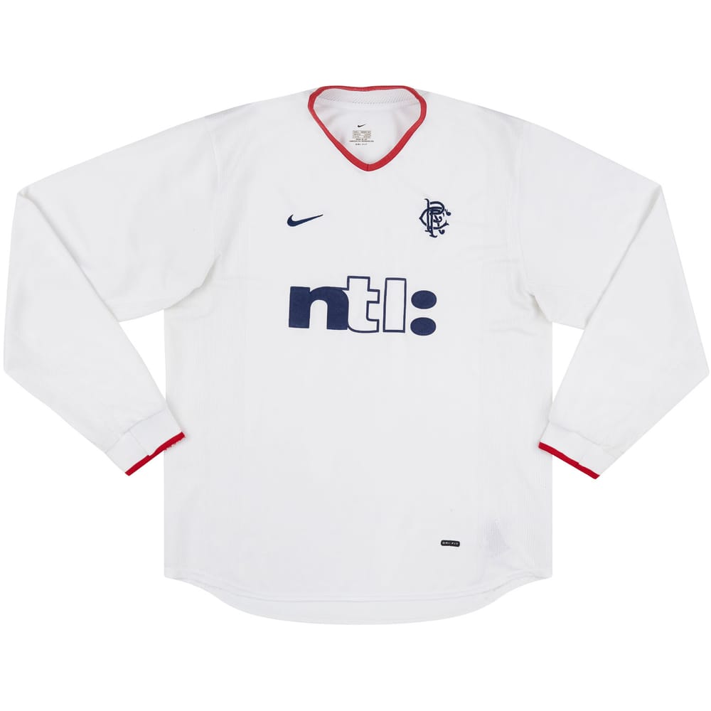 2001-02 Rangers Away L/S Shirt - 8/10 - (XL)