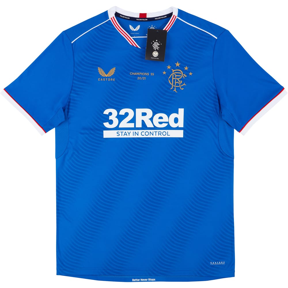 2020-21 Rangers Special Edition 'Champions 55 20/21' Home Shirt