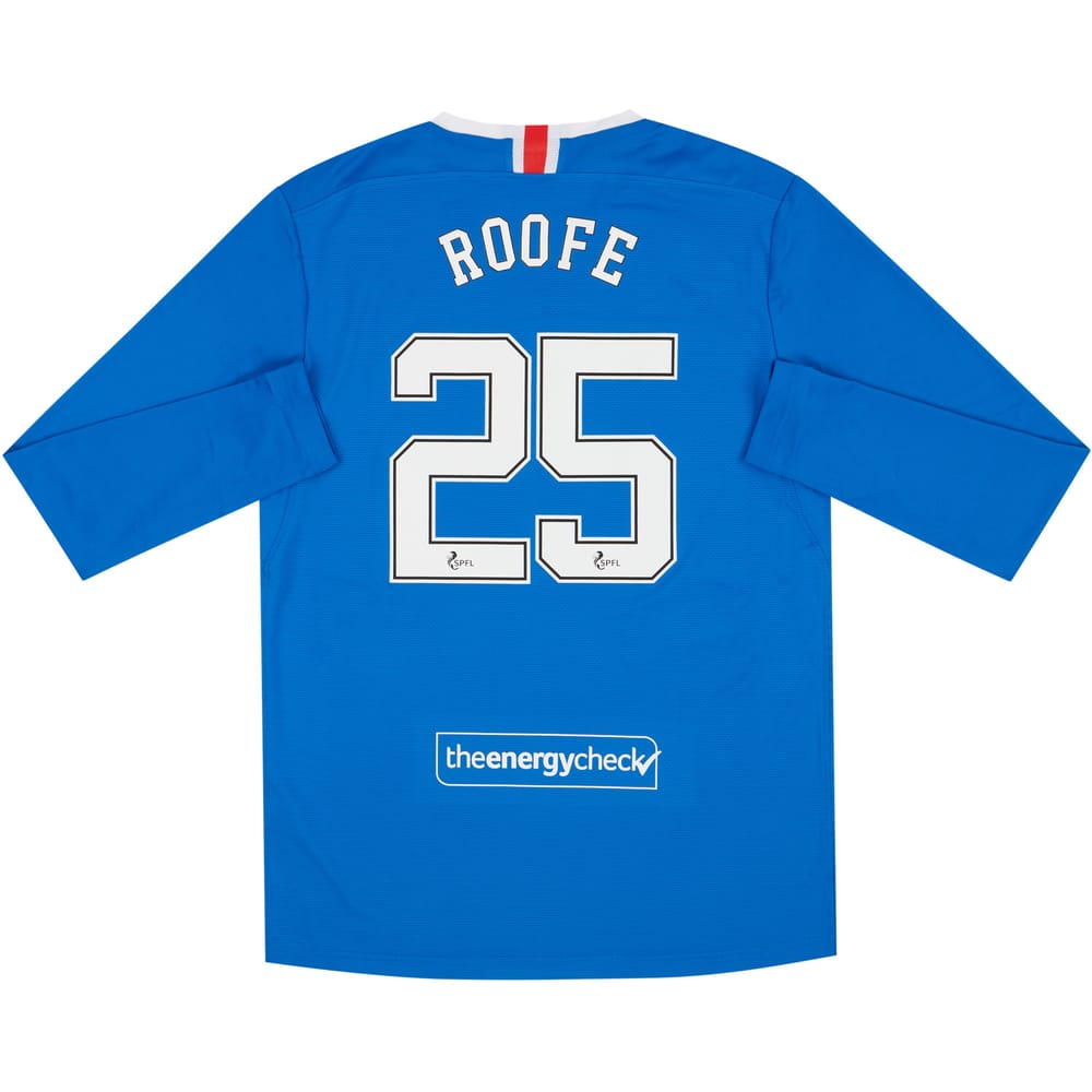 2020-21 Rangers Player Issue Pro Home L/S Shirt Roofe #25
