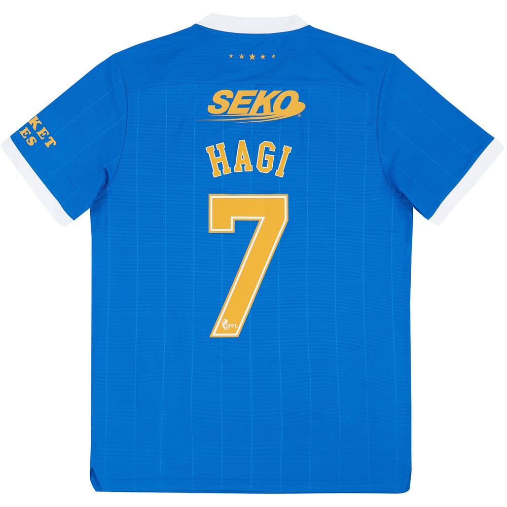 2021-22 Rangers Player Issue Pro '150 Years Anniversary' Home Shirt Hagi #7