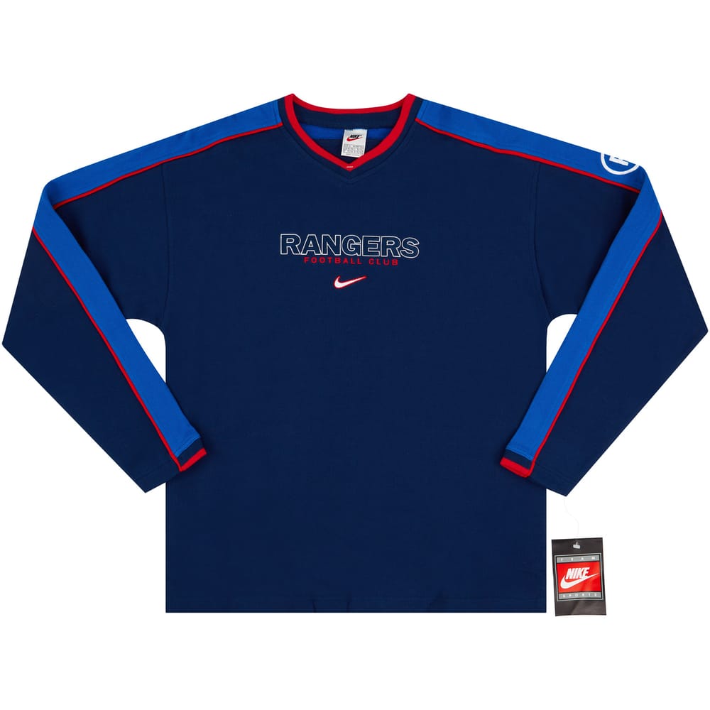 1997-99 Rangers Nike Training Sweat Top - NEW