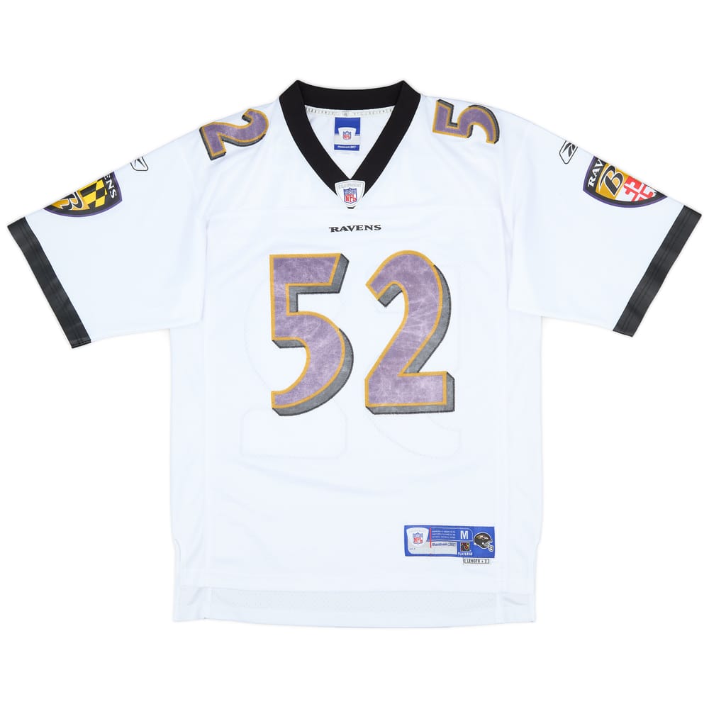 2005-06 Baltimore Ravens R. Lewis #52 Reebok Premier Away Jersey (Very Good) M
