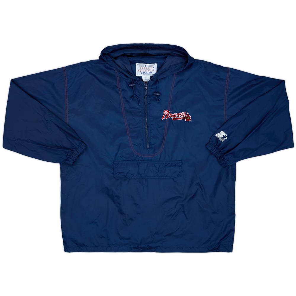 1990s Atlanta Braves Starter 1/2 Zip Rain Jacket - 9/10 - (XL)