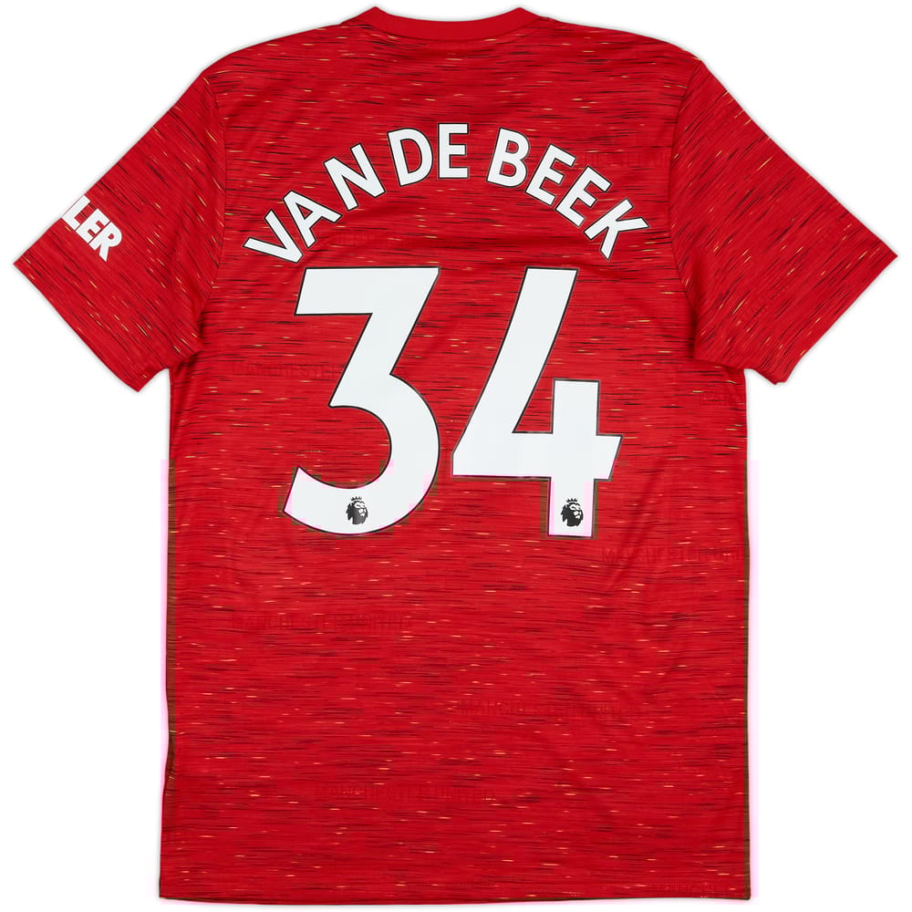 2020-21 Manchester United Home Shirt Van De Beek #34 - 10/10 - (M)