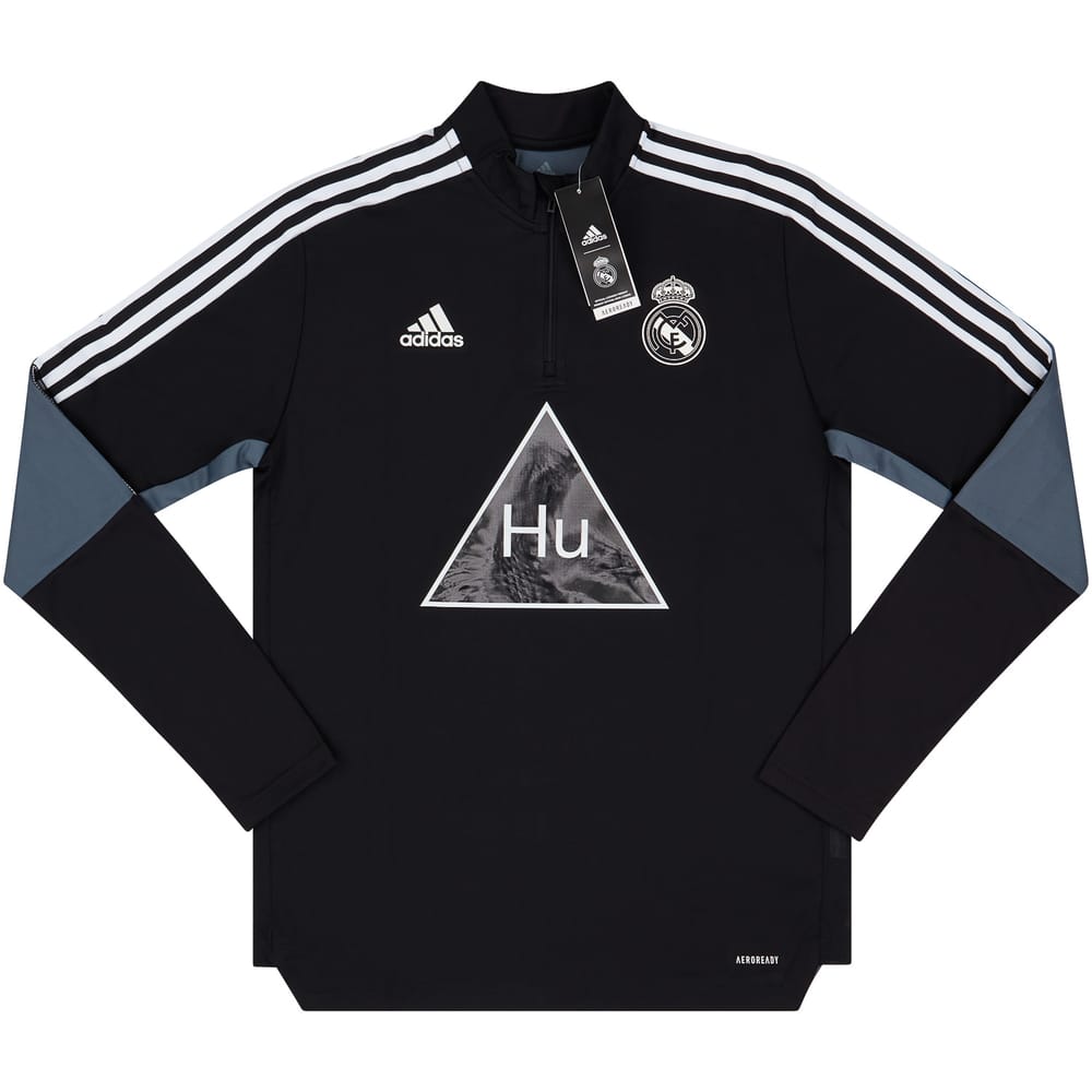 2020-21 Real Madrid adidas Human Race 1/4 Zip Training Top - NEW
