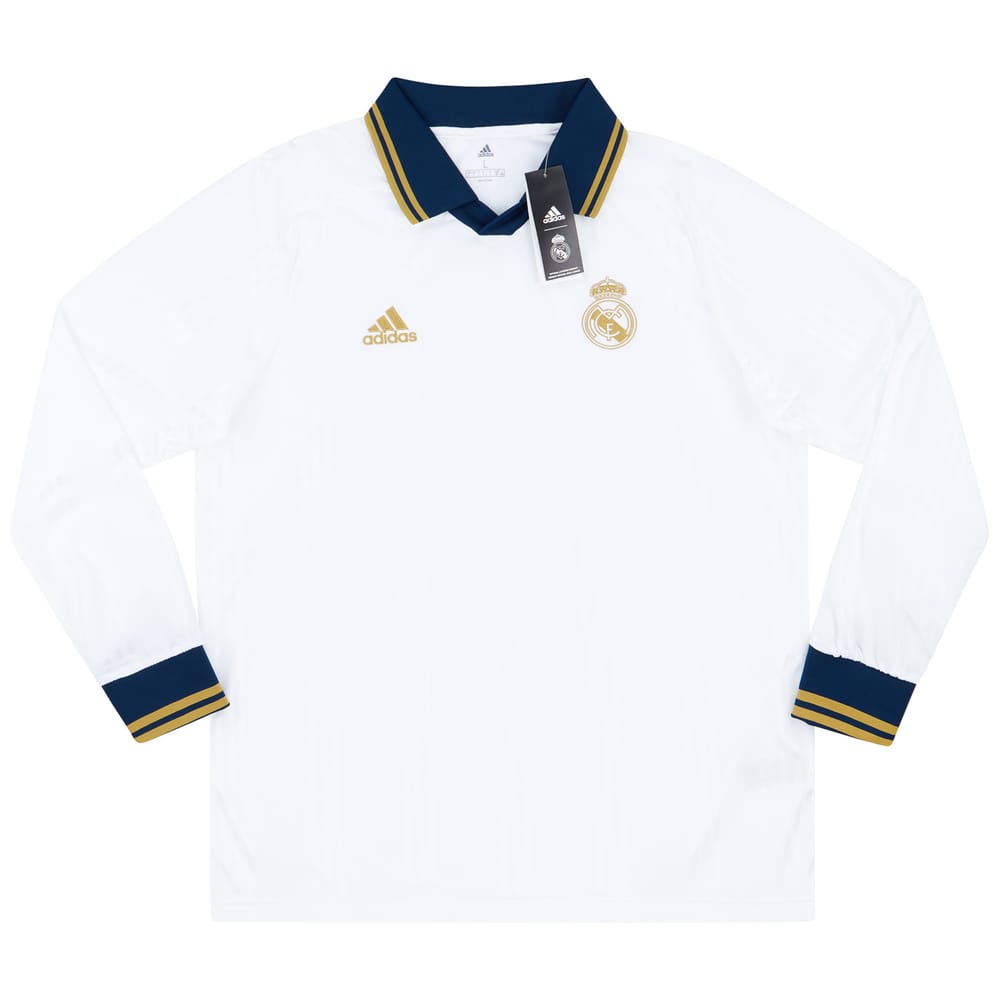 2019-20 Real Madrid adidas Icon L/S Tee - NEW