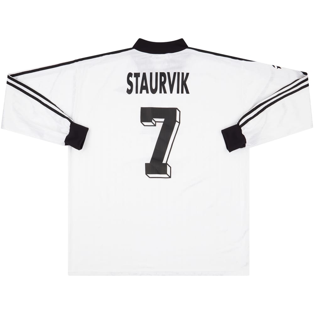 1996-97 Rosenborg Match Worn Champions League Home L/S Shirt Staurvik #7 (v Gothenburg)